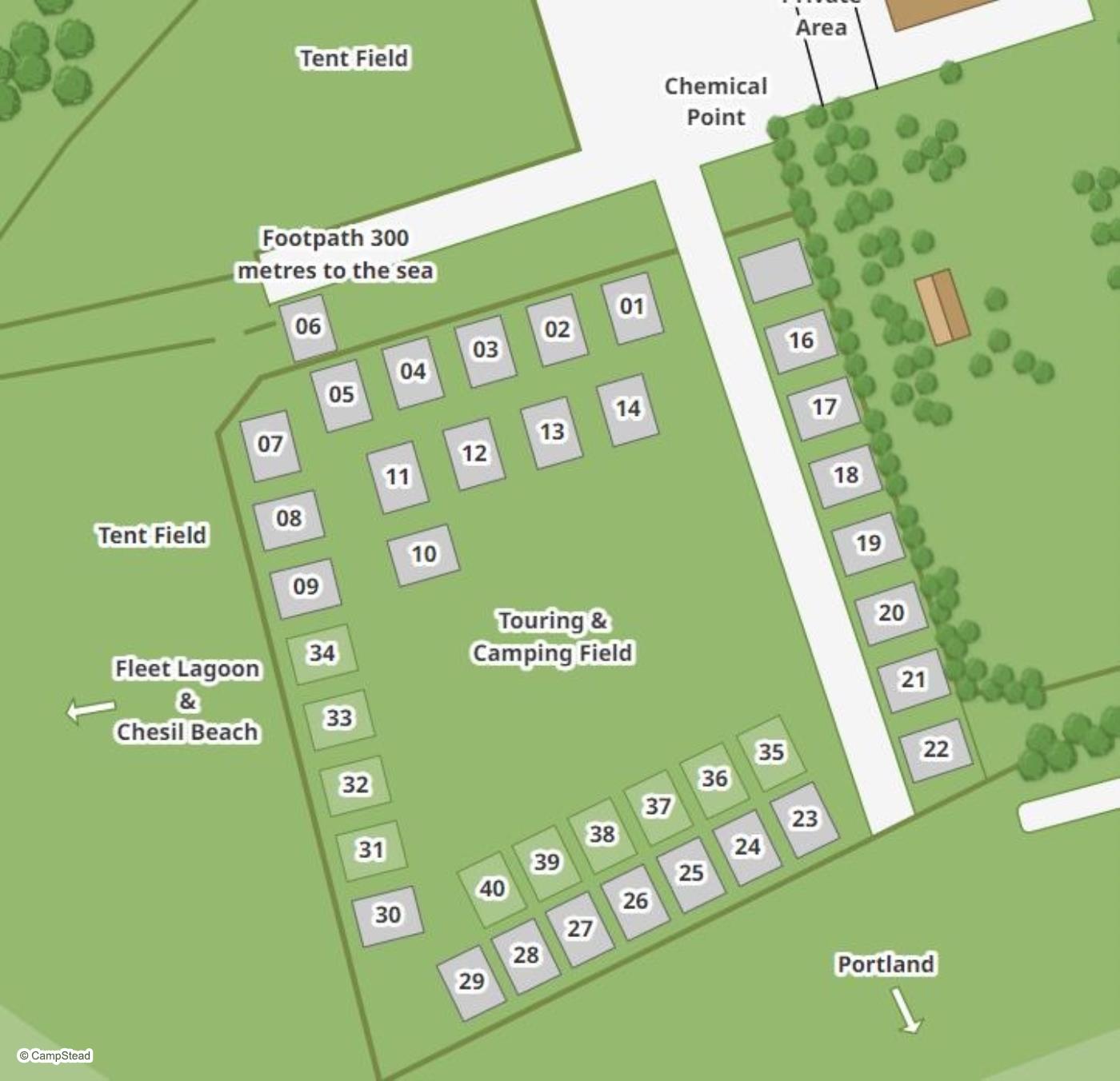 Martleaves Farm Campsite | Site Map